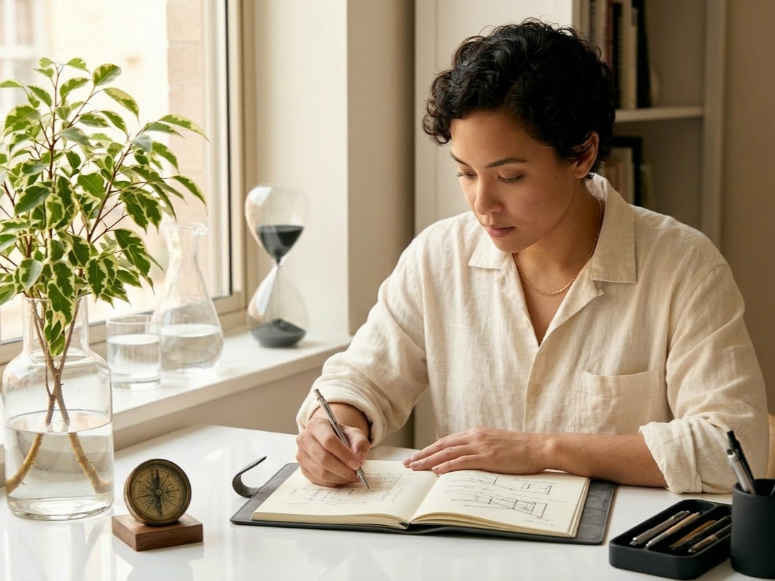 a featured image for a blog post that talks about questions to ask yourself for self discovery