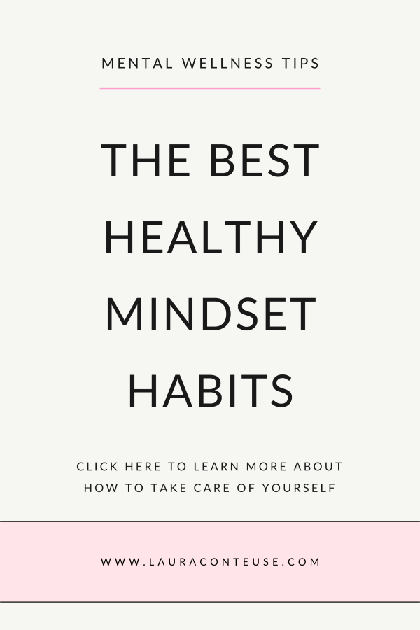 a featured image for a blog post that talks about healthy mindset habits