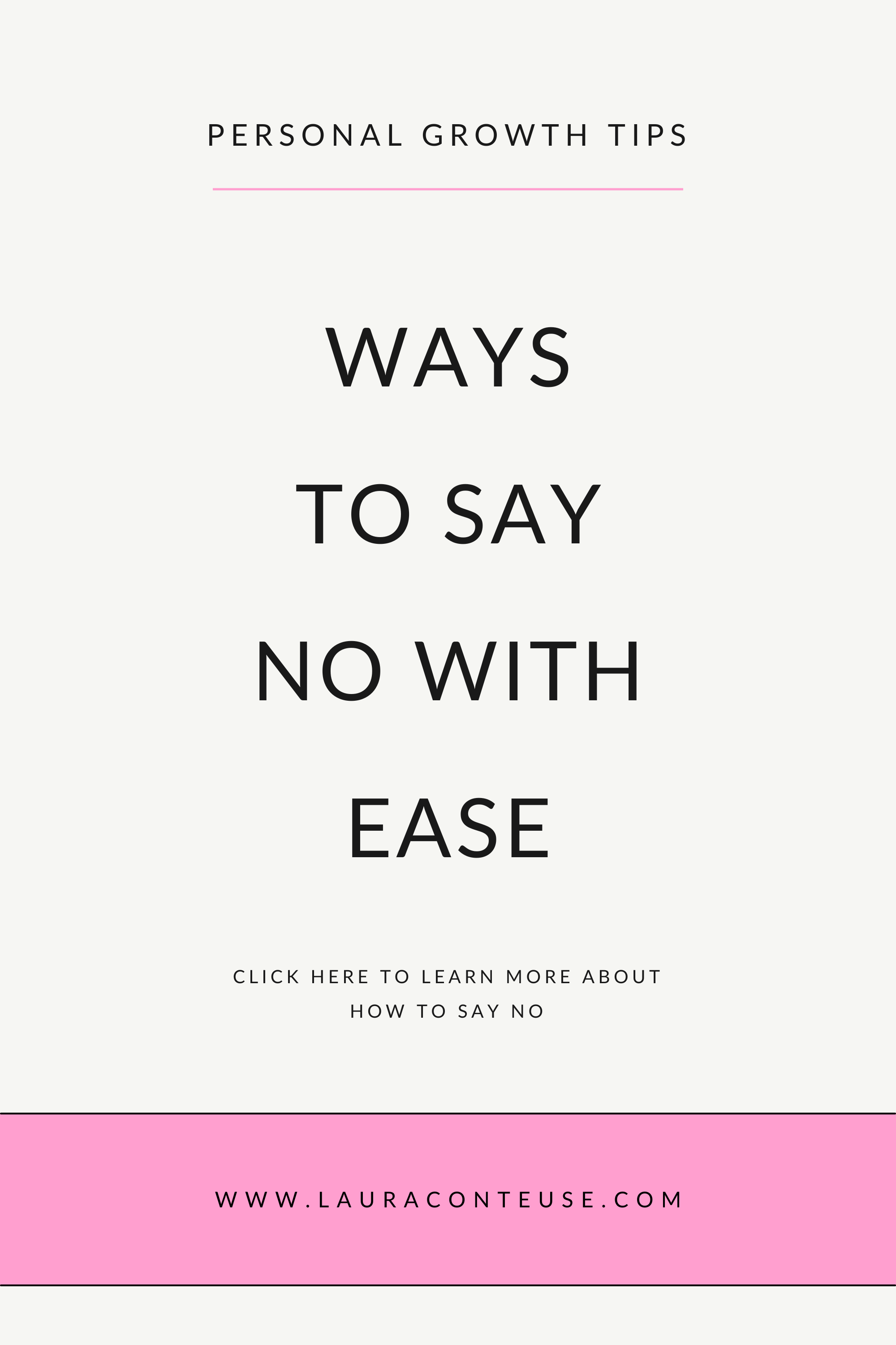 a pin for a blog post titled "learn to say no without explaining yourself"