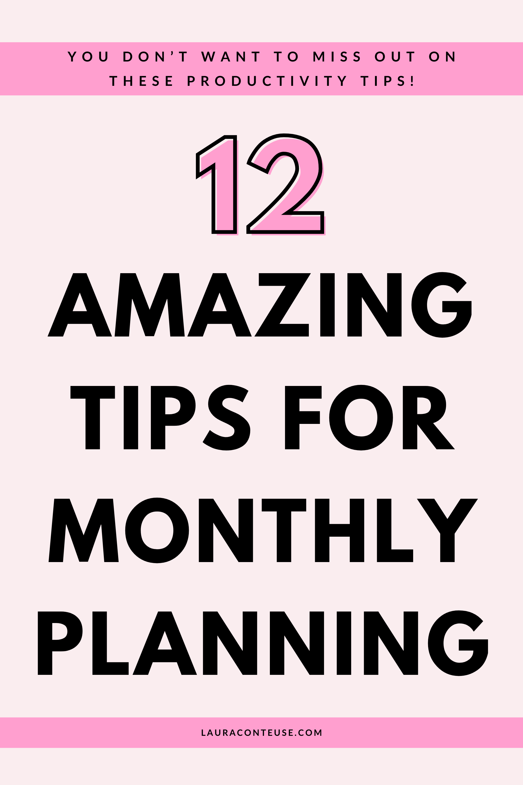 a pin for a blog post about monthly planning