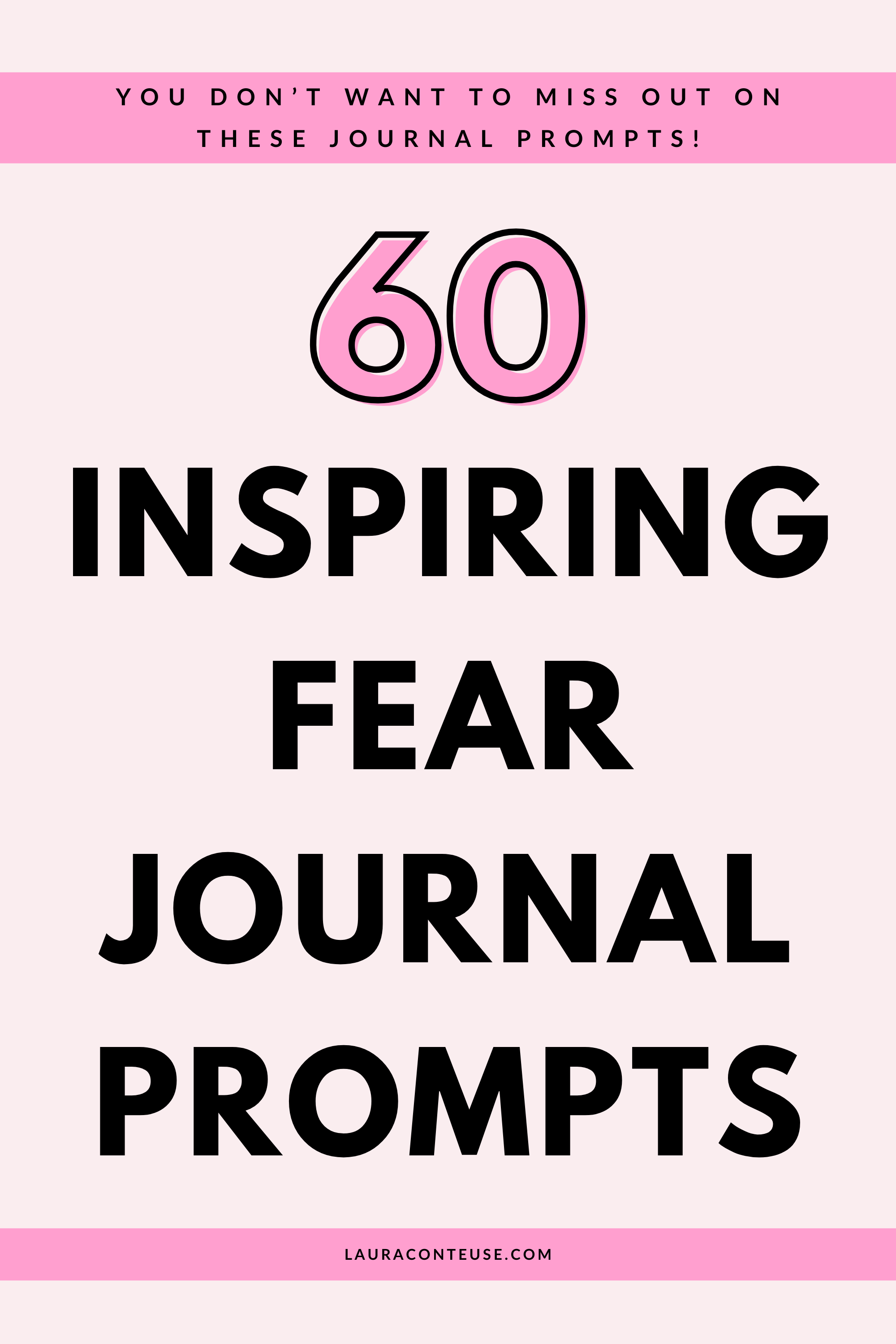 a pin that says in a large font journal prompts about fear