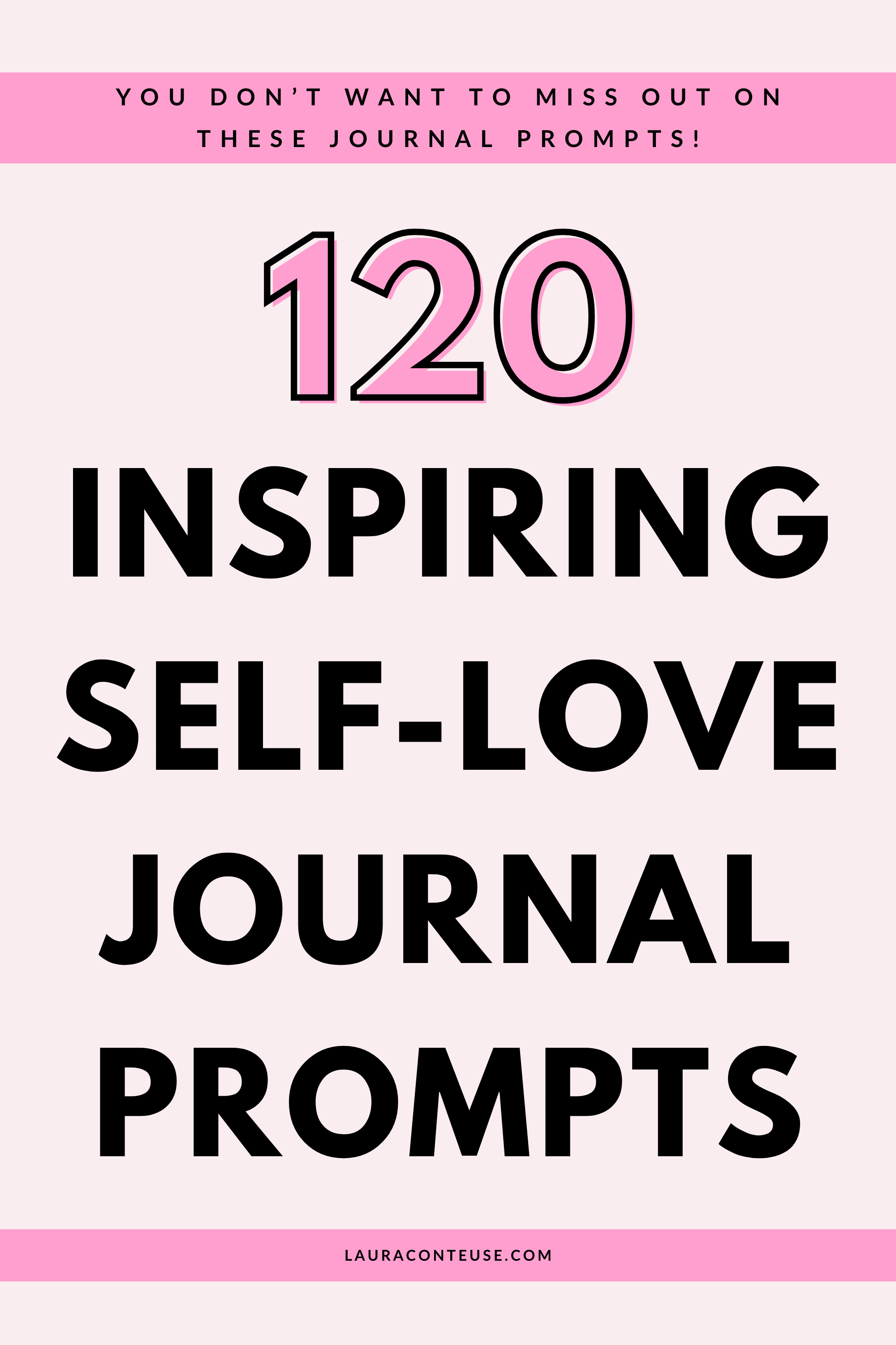 a pin for a blog post about self-acceptance journal prompts