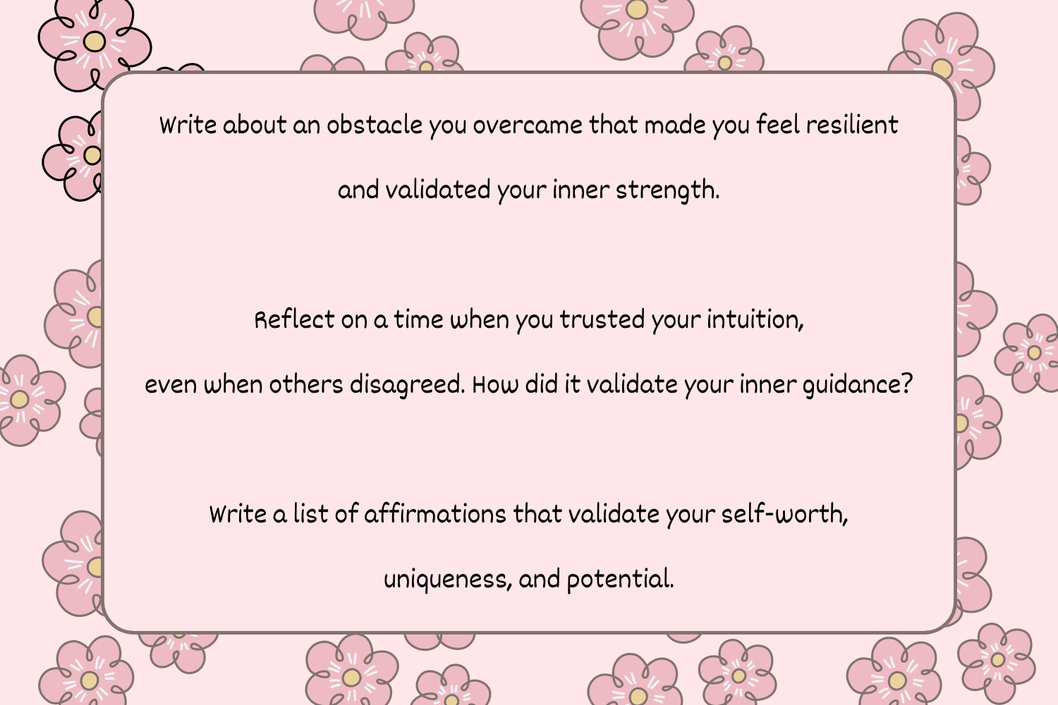 bunch of journal prompts