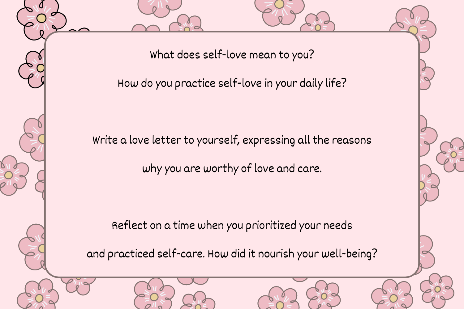bunch of journal prompts