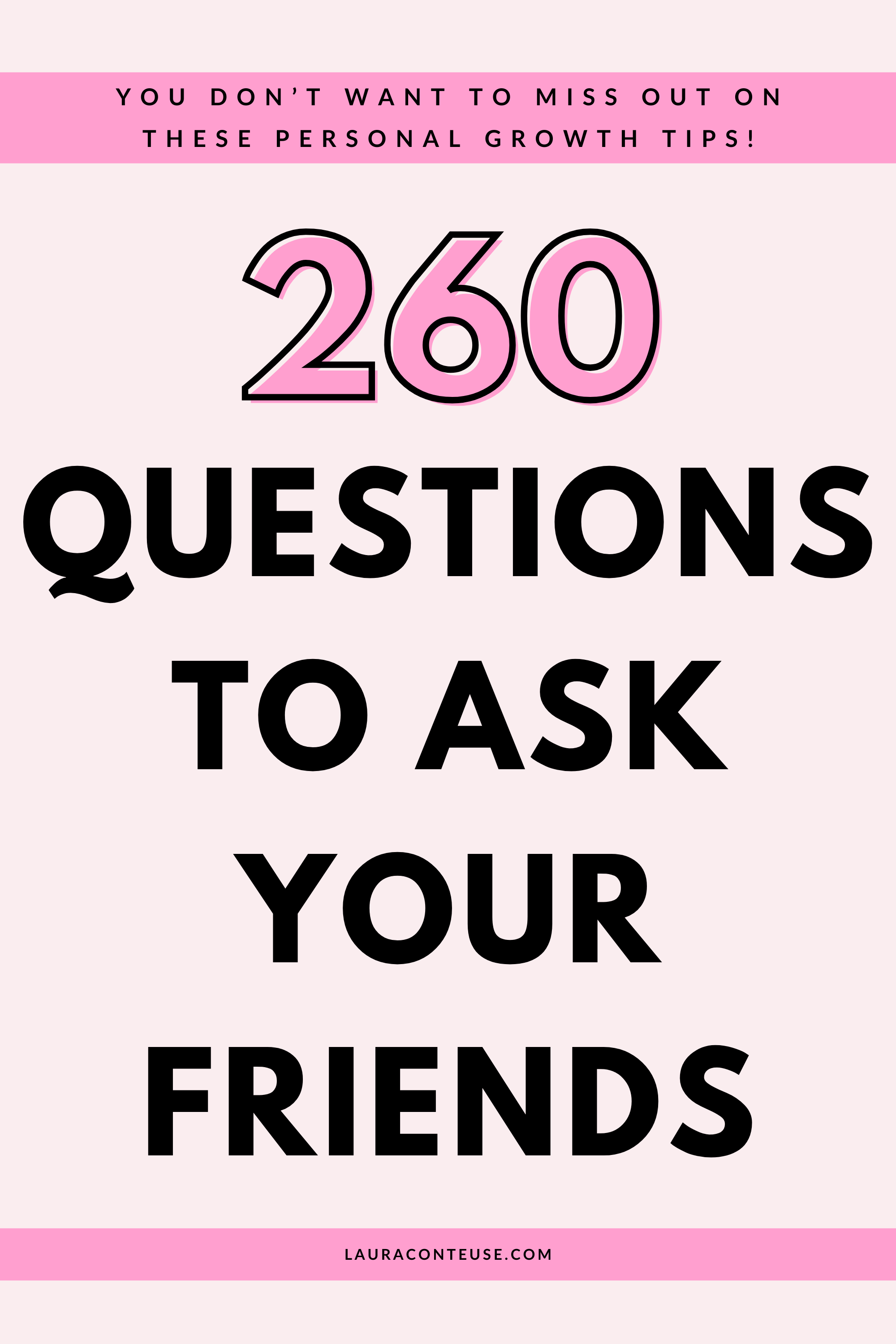 a pin that says in a large font questions to ask your friends