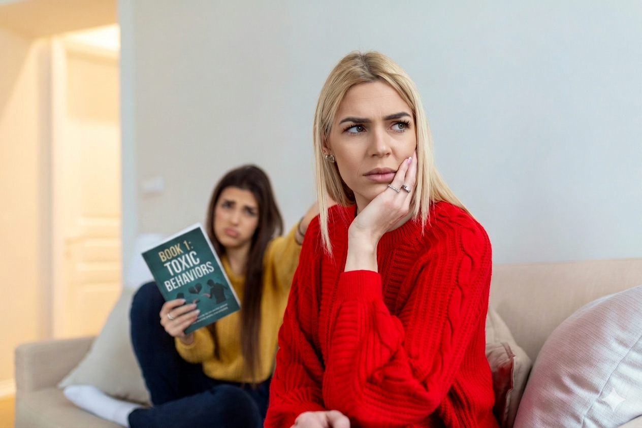 a featured image for a blog post about how to deal with toxic people