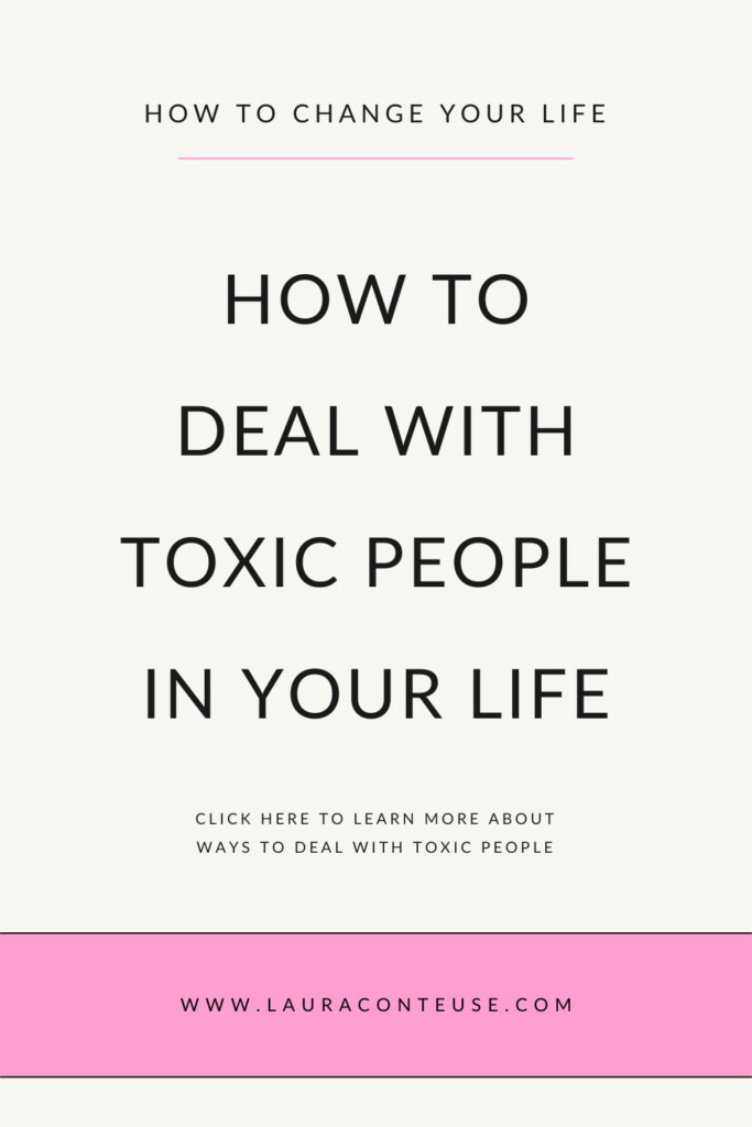 a pin that says in a large font how to deal with toxic people