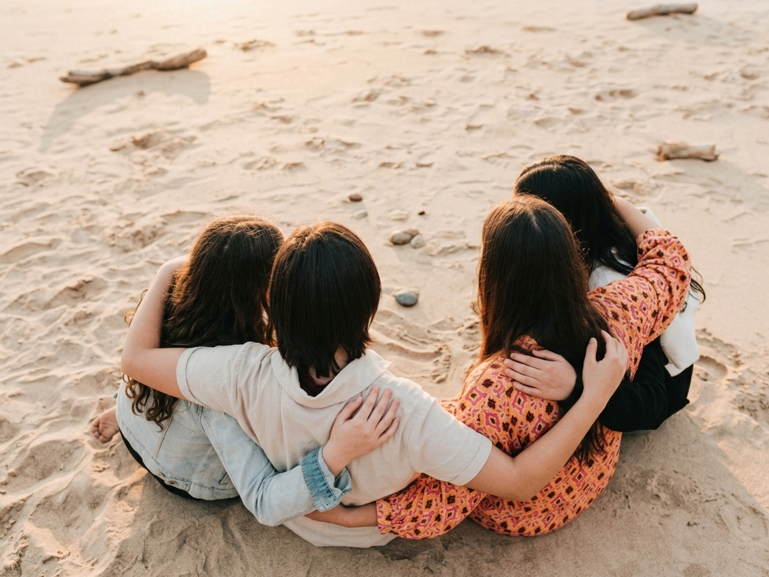 a featured image for a blog post about how to make friends