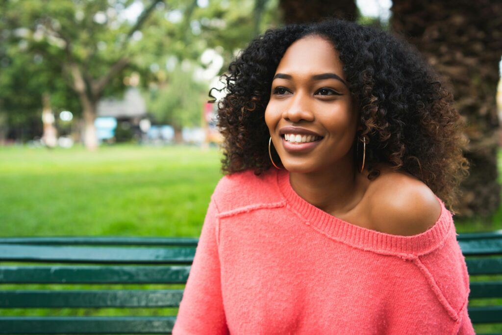 a happy woman