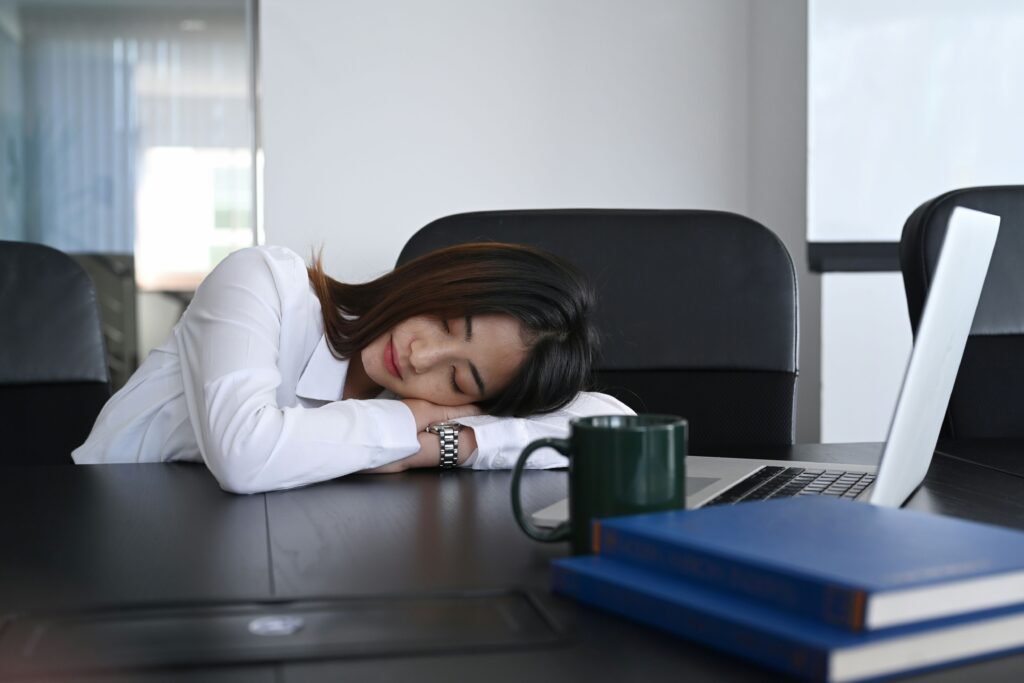 a woman taking a break