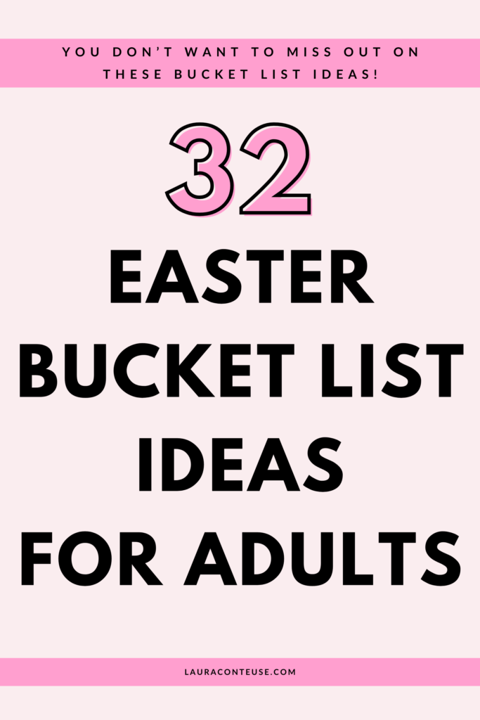 a pin that says in a large font easter bucket list