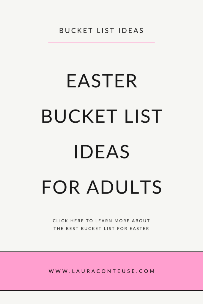 a pin that says in a large font easter bucket list