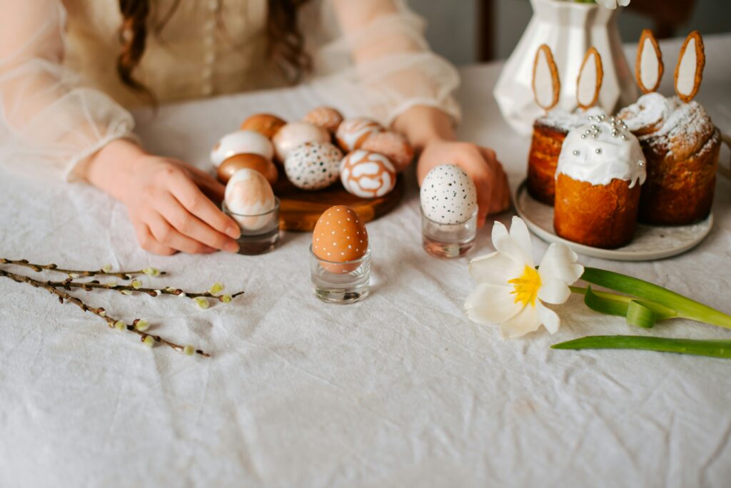 a woman in easter