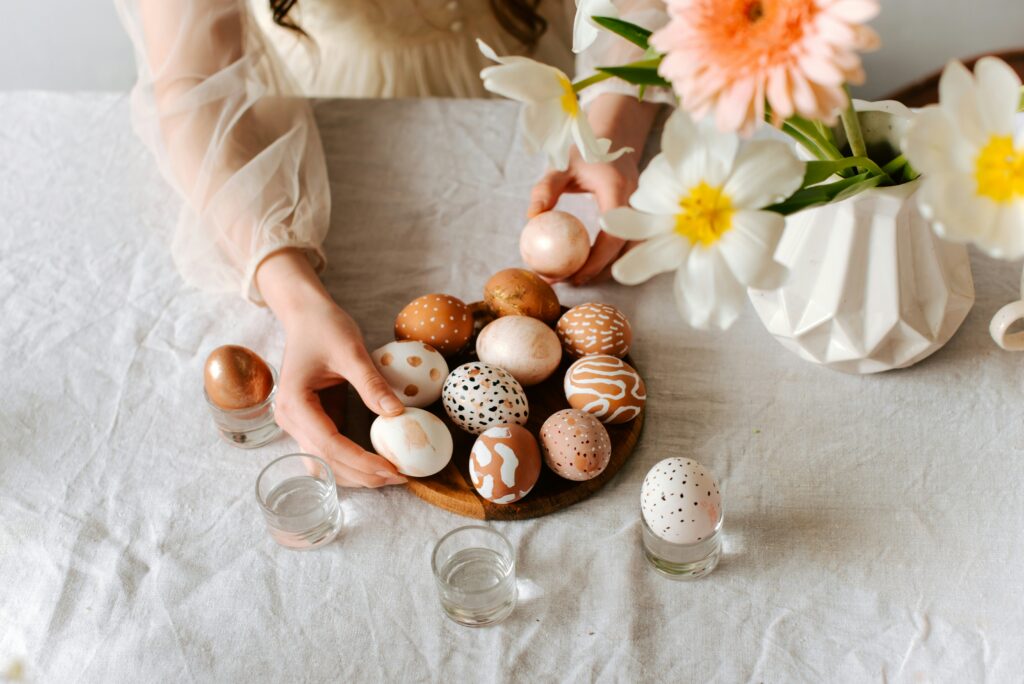 a woman in easter