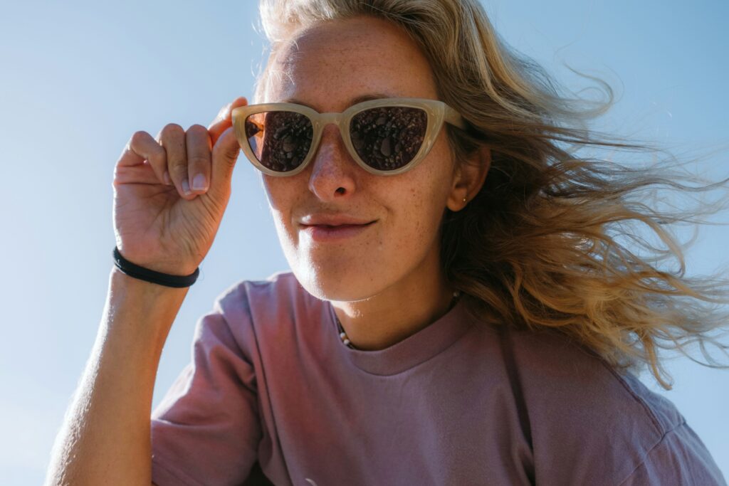 a content and happy woman