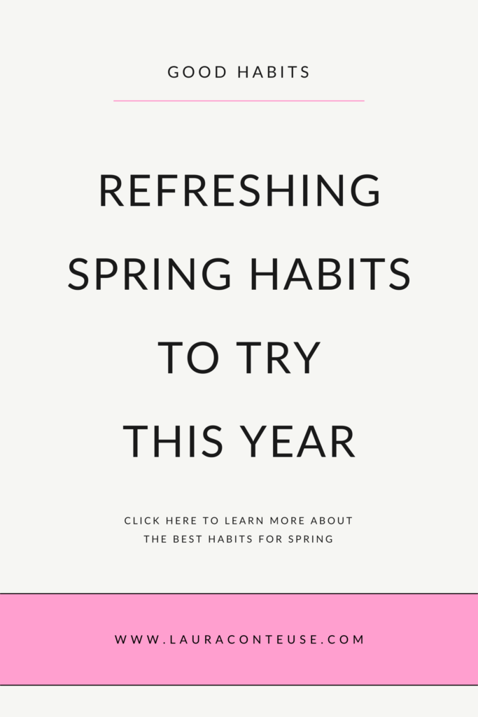 a pin that says in a large font spring habits