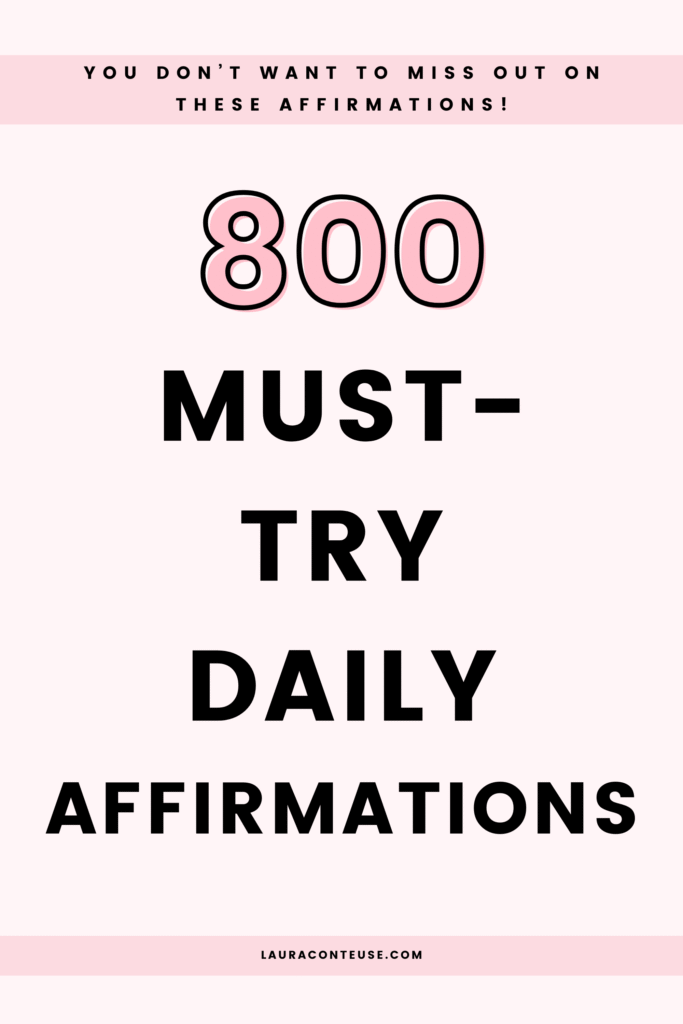 a pin that says in a large font daily affirmations
