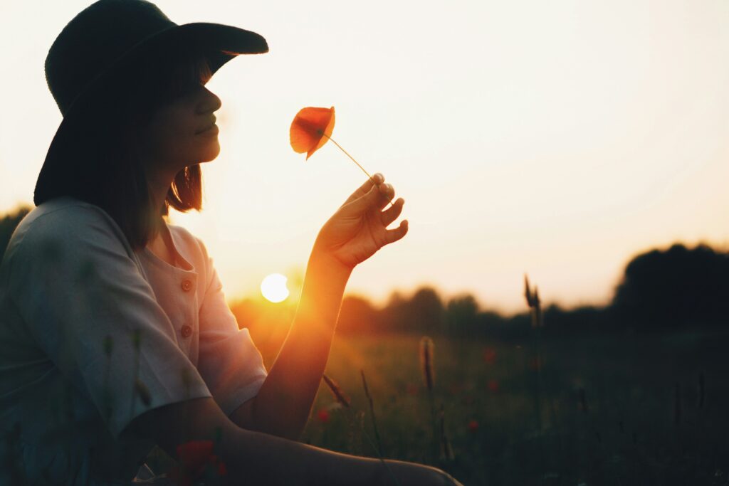a woman who accepts herself
