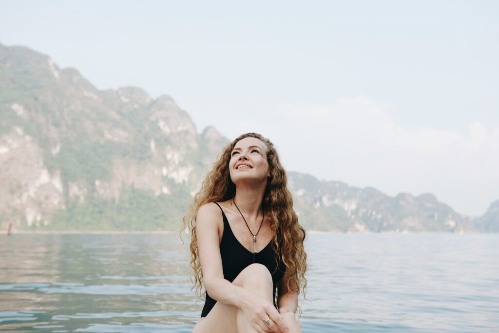 a calm woman