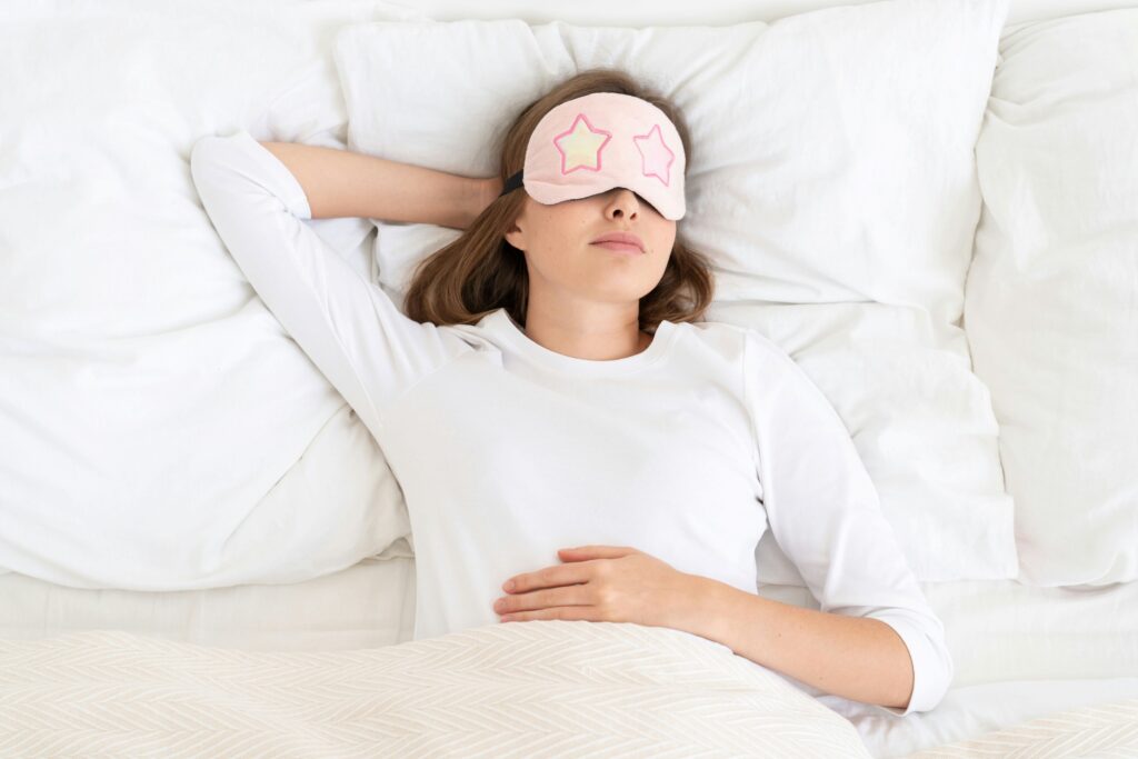 a woman sleeping