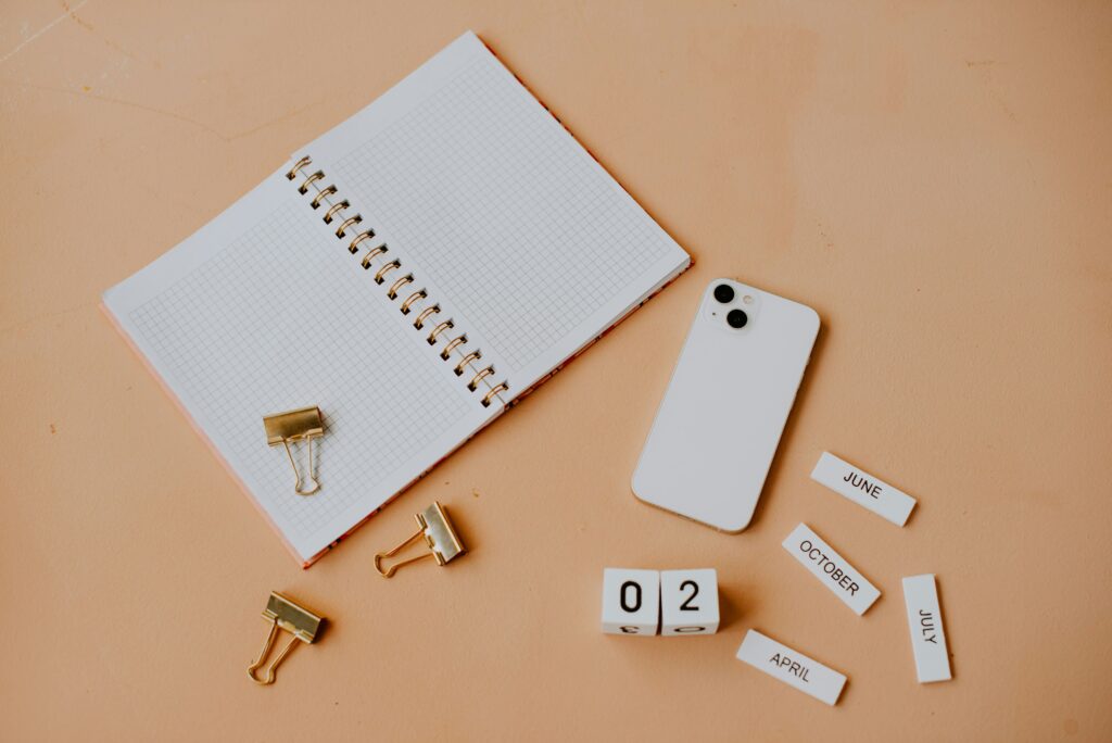 a calendar on table