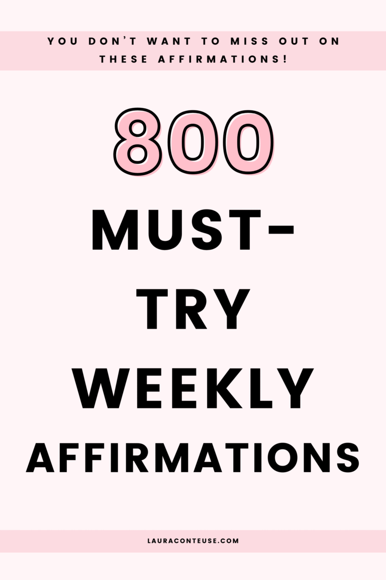 800 Weekly Affirmations to Start Fresh Every Monday
