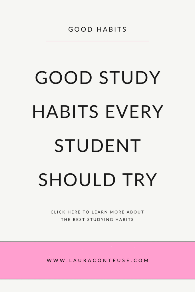a pin that says in a large font good study habits
