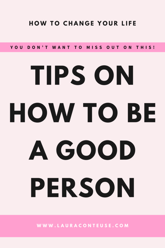 a pin that says in a large font how to be a good person