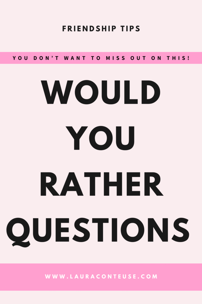 a pin that says in a large font would you rather questions