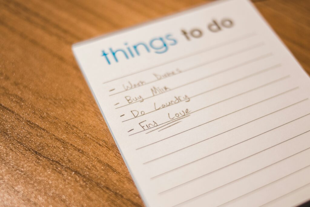a list