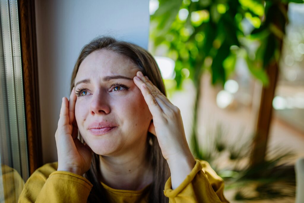a sad woman