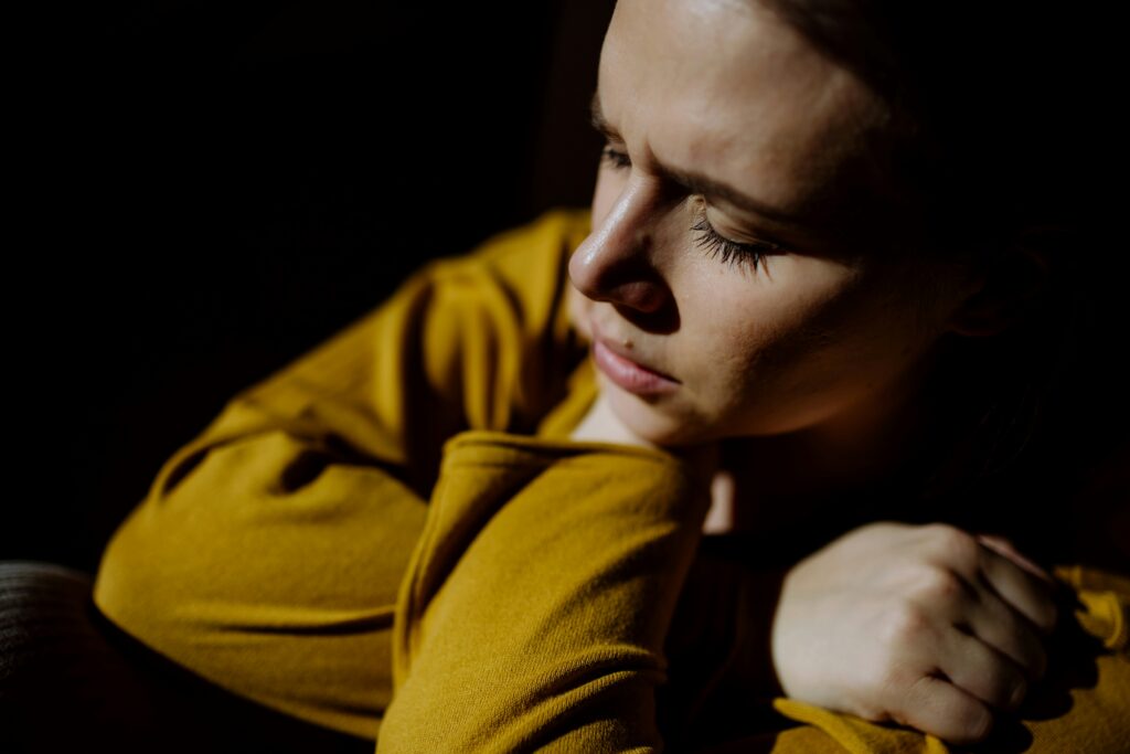 a sad woman